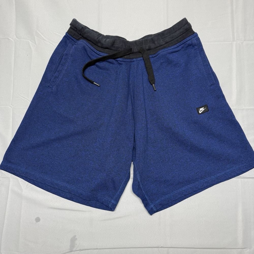 Vintage Nike Sweatshorts‎ Mens Xtra Large Navy Blue Fleece Drawstring Activewear
